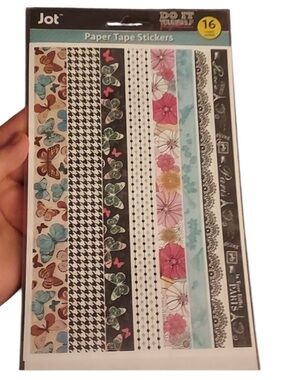 JOT paper tape stickers 16 count butterfly  paris,  flowers